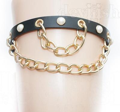 Pearl Garter - Black