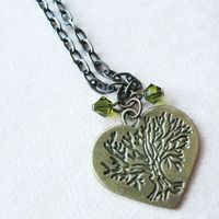 Tree Of Life Heart Charm Necklace - Thumbnail 2