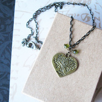 Tree Of Life Heart Charm Necklace - Thumbnail 3