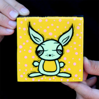 Original Painting - Mint Green Bunny - Thumbnail 1