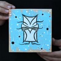 Original Painting - Walter The White Owl - Thumbnail 1