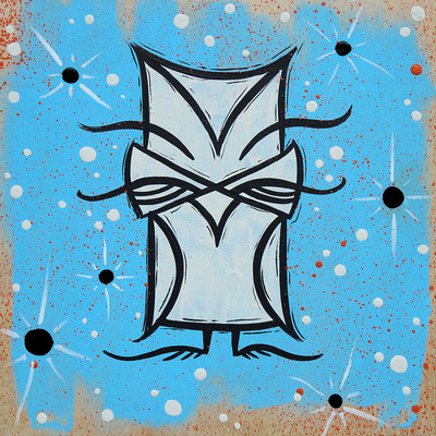 Original Painting - Walter The White Owl