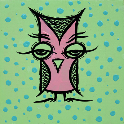Original painting - skinny owl - Thumbnail 5