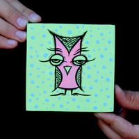 Original Painting - Skinny Owl - Thumbnail 1