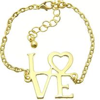 Gold Dainty Love Bracelet