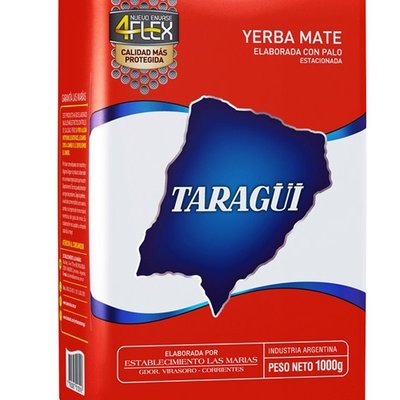 Yerba mate taragui regular blend with stems red pack 1 kg