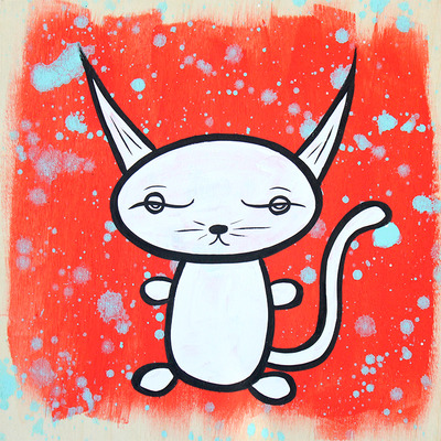 Original painting - cuddle cat