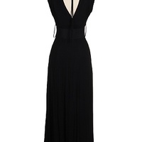 Plus Size Tri-Color Belted Maxi Dress - Thumbnail 1