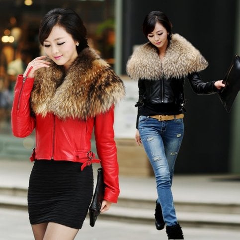 Fur Leather Jacket
