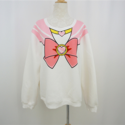 L-xl plus size chibi moon jumper exclusive selling! full payment reservation for chibi moon pink bow fleece jumper top free ship sp141185