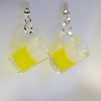 Kawaii Cute Miniature Food Earrings - Beer Mug - Thumbnail 1