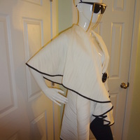 Vintage Joseph Ribnoff White Big Button Jacket Size 1x - Thumbnail 1
