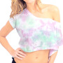 Crop Top - Pastel Tie Dye - Thumbnail 1