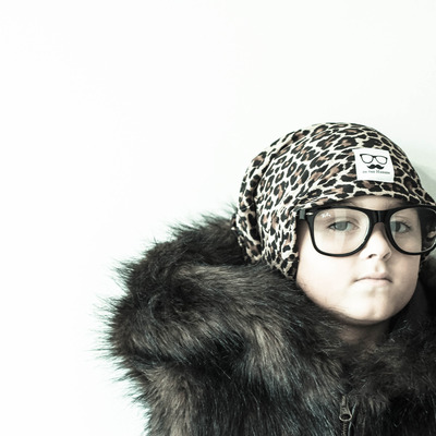 The leopard print beanie hat new