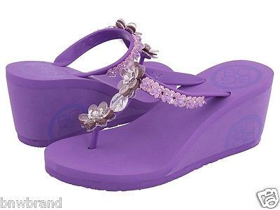 BCBGeneration Bella 2 Purple Rubber Woman Sandals Size 8M