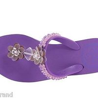 BCBGeneration Bella 2 Purple Rubber Woman Sandals Size 8M - Thumbnail 1