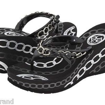 Bcbgeneration sabrina black jelly woman sandals size 8m