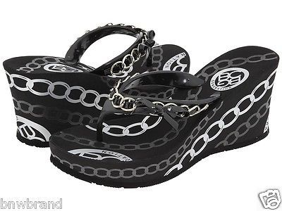BCBGeneration Sabrina Black Jelly Woman Sandals Size 8M