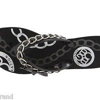 BCBGeneration Sabrina Black Jelly Woman Sandals Size 8M - Thumbnail 1