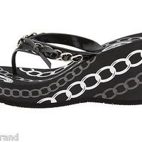 BCBGeneration Sabrina Black Jelly Woman Sandals Size 8M - Thumbnail 3