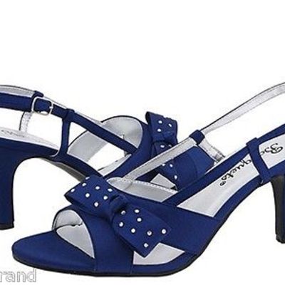 Bouquets rowena ladies sandals size 8 w blue satin
