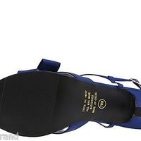 Bouquets Rowena Ladies Sandals Size 8 W Blue Satin - Thumbnail 2