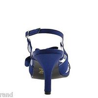 Bouquets Rowena Ladies Sandals Size 8 W Blue Satin - Thumbnail 4