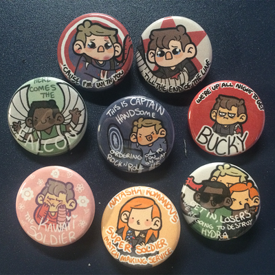 Winter Soldier Pin Set (8)