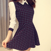Korean Style Casual plaid dress  - Thumbnail 1