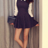 Korean Style Casual plaid dress  - Thumbnail 2