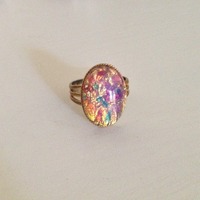 *SALE* Harlequin Opal Ring - Thumbnail 1