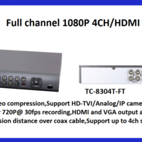 DVR 4 CH/1080P TVI/Analog/IP camera triple hybrid DVR 1080P - Thumbnail 2