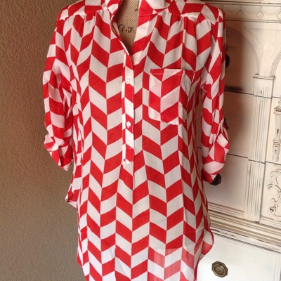 Red & white checkered top - Thumbnail 5