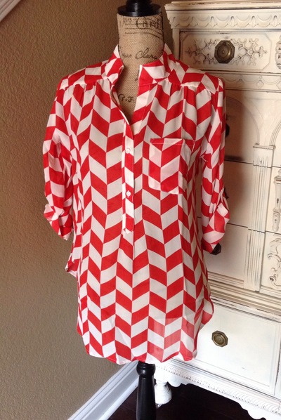 Red & White Checkered Top