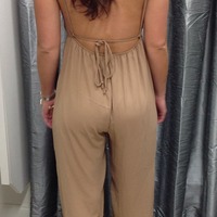 Tan Jumpsuit - Thumbnail 1