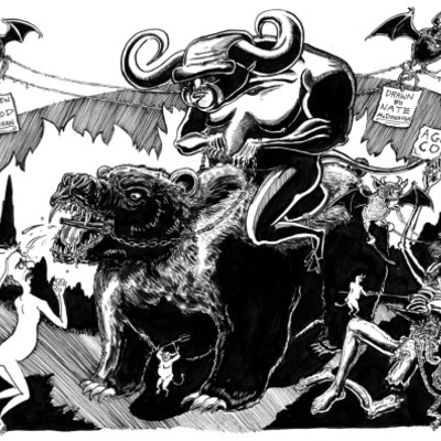 Satan was so over it cover illo original