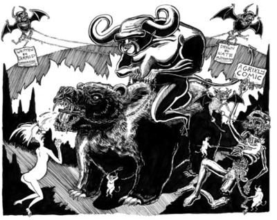 Satan Was So Over It Cover Illo Original