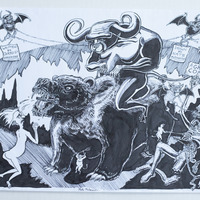 Satan Was So Over It Cover Illo Original - Thumbnail 1