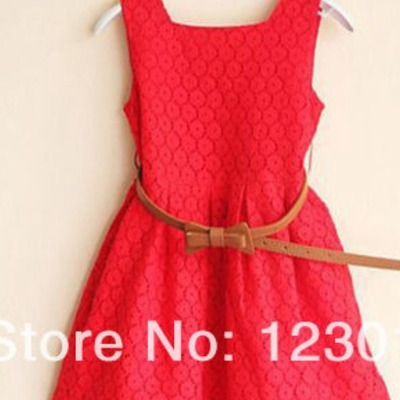 Red lace dress 