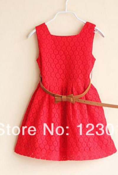 Red lace dress 