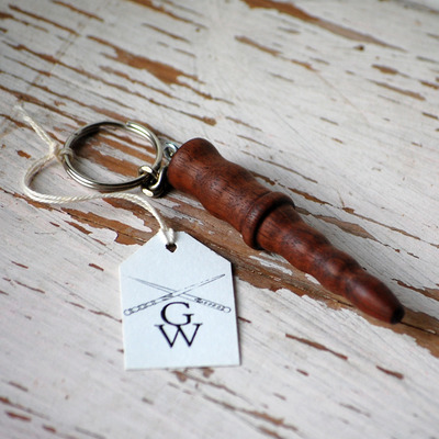 Black walnut key-chain wand