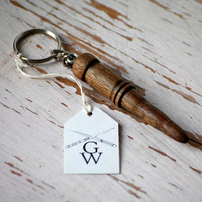 Black walnut key-chain mini wand