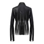 Tassel Faux Leather Jacket - Thumbnail 4
