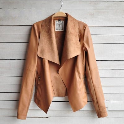 Fashion synthetic leather jacket