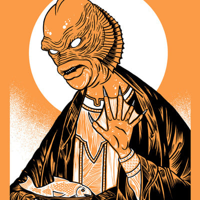 Halloween print - st. gill-man