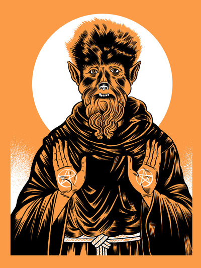 Halloween print - St. Wolfman