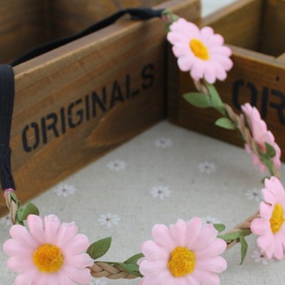 Pink flower headband 