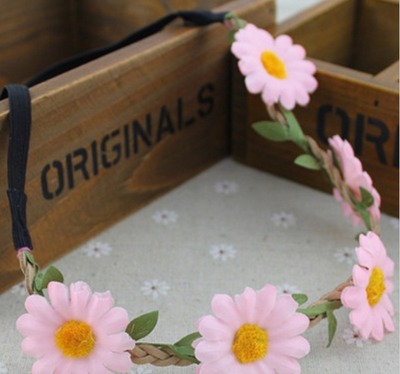 Pink flower headband 