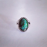 Sea Sediment Jasper Green Ring  - Thumbnail 1