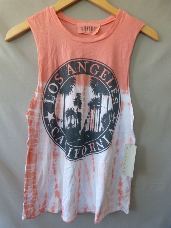 Los Angeles California Tie Dye Tank Top Size S-M NWT